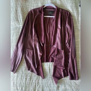 Burgundy Waterfall Cardigan